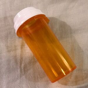 Empty medicine bottle